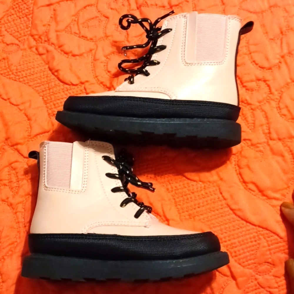 Carters Pink and Black Rain boots
